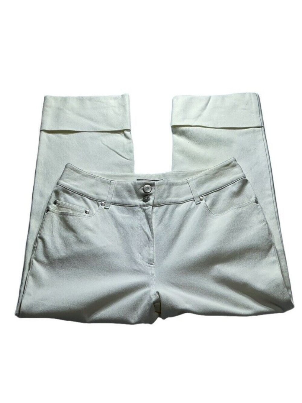 VN Womens White Wide-Leg Pants Size 6